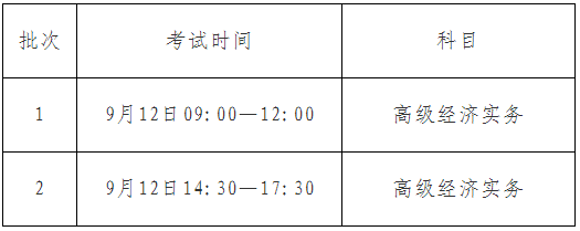 2023年上海高级经济师考试时间（具体几点）