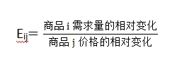 中级《经济师基础》公式：需求交叉弹性